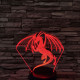Repülő sárkány 7 színű 3D led lámpa