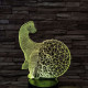 Brachiosaurus tojás 7 színű 3D led lámpa