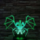 Háromfejű sárkány 7 színű 3D led lámpa
