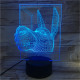 Szamár fej 7 színű 3D led lámpa