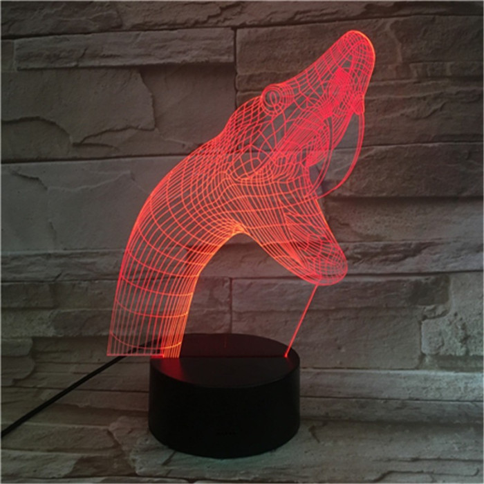 Kígyó 7 színű 3D led lámpa