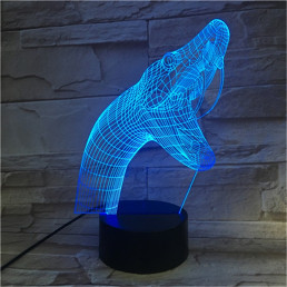 Kígyó 7 színű 3D led lámpa