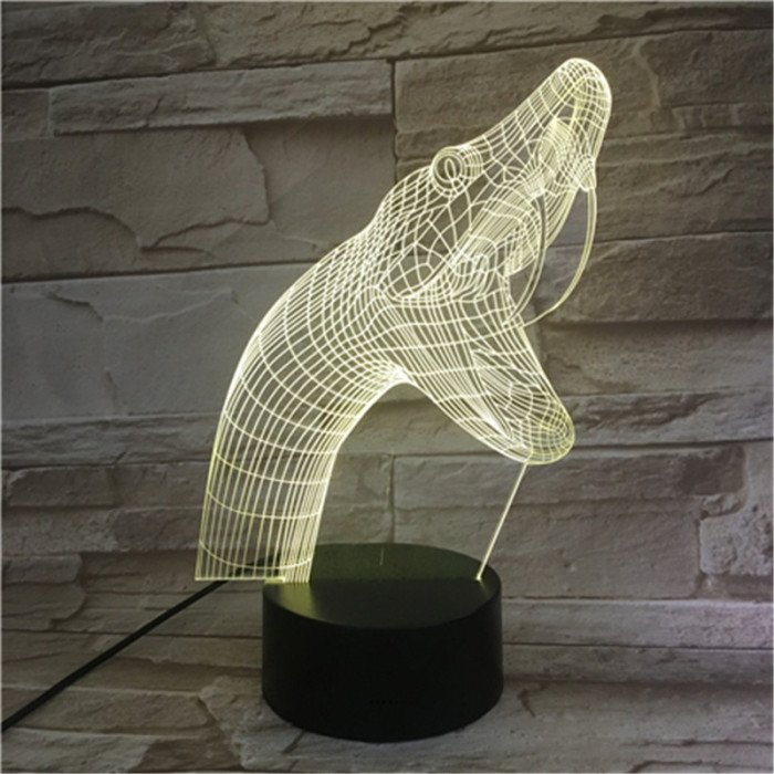Kígyó 7 színű 3D led lámpa