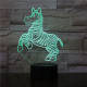 Zebra 7 színű 3D led lámpa