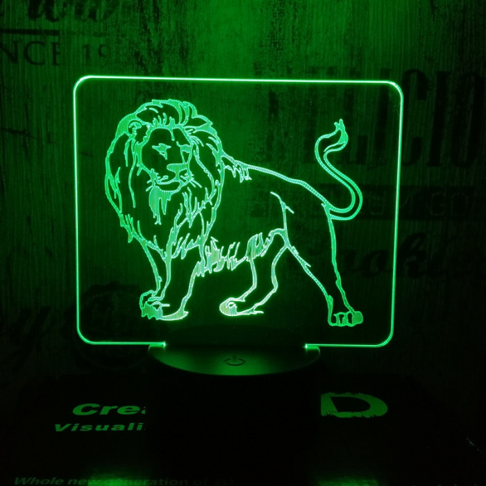 Oroszlán 3D led lámpa