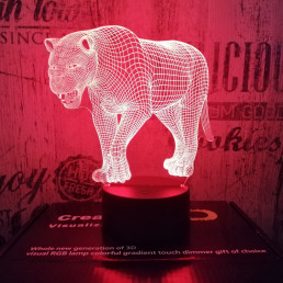 Leopárd 7 színű 3D led lámpa