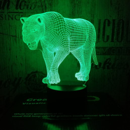 Leopárd 7 színű 3D led lámpa