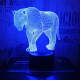 Leopárd 7 színű 3D led lámpa