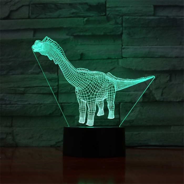 Diplodocus 7 színű 3D led lámpa