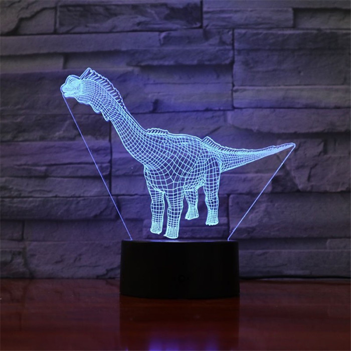 Diplodocus 7 színű 3D led lámpa
