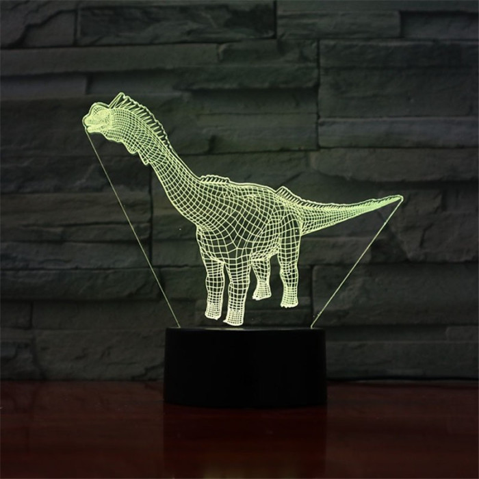 Diplodocus 7 színű 3D led lámpa