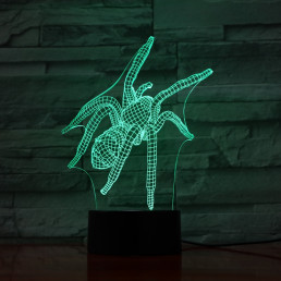 Pók 1  7 színű  3D led lámpa