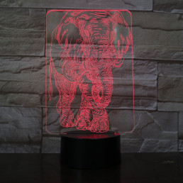 Elefánt 7 színű 3D led lámpa