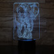 Elefánt 7 színű 3D led lámpa