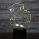 Teknős 7 színű 3D led lámpa