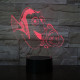 Bohóc Hal 7 színű 3D led lámpa