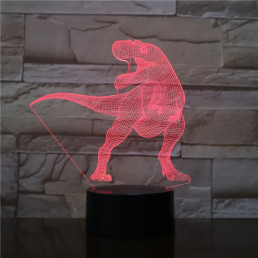T-Rex 5 7 színű 3D led lámpa