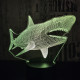 Cápa 2 7 színű 3D led lámpa