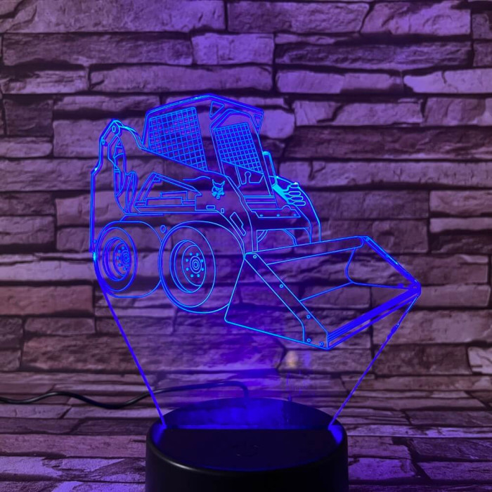 Bobcat markoló 7 színű 3D led lámpa