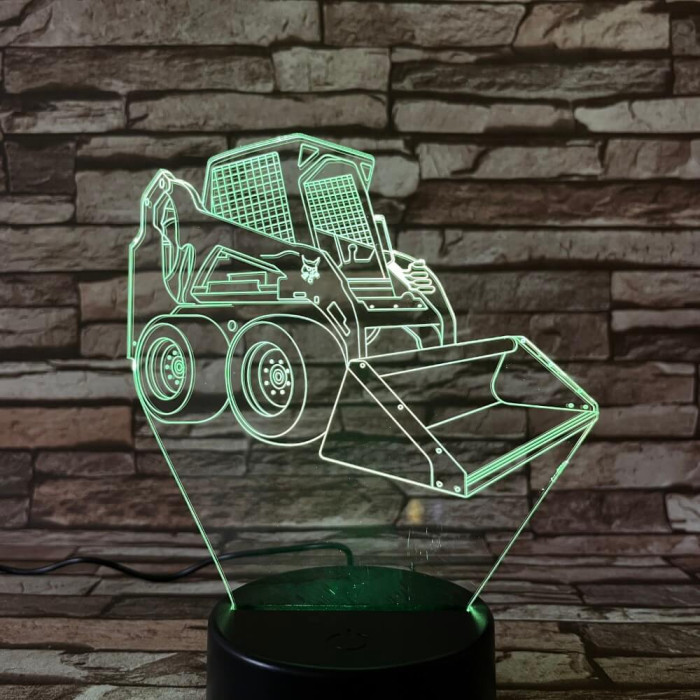 Bobcat markoló 7 színű 3D led lámpa