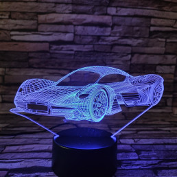 Sport Autó Formula  7 színű 3D led lámpa