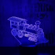 Vonat 2 7 színű 3D led lámpa