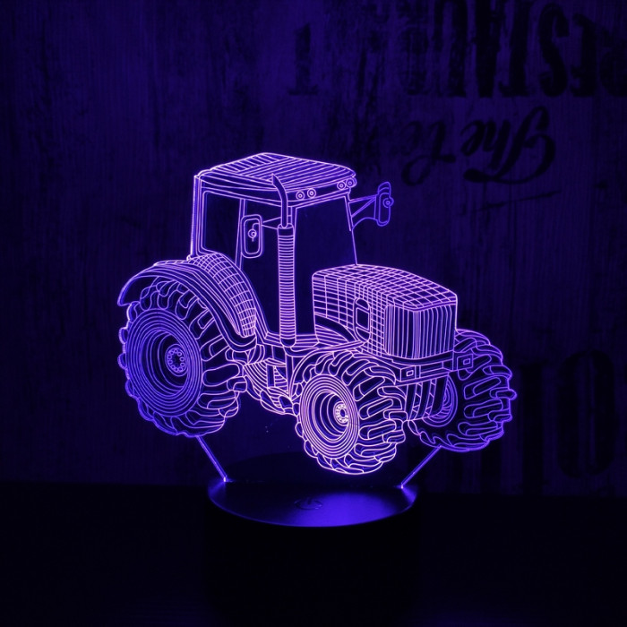 Traktor 3D led lámpa
