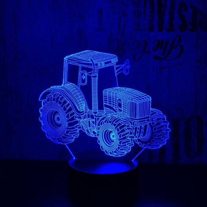 Traktor 3D led lámpa