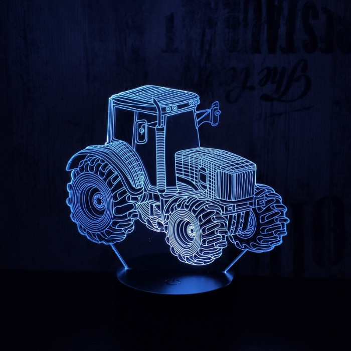 Traktor 3D led lámpa