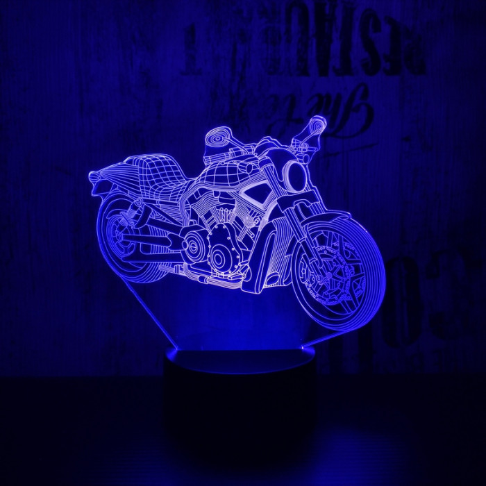 Motor 3  7 színű 3D led lámpa