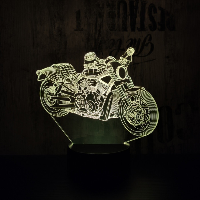 Motor 3  7 színű 3D led lámpa