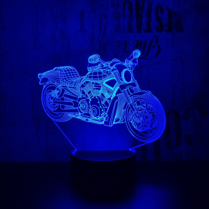 Motor 3  7 színű 3D led lámpa