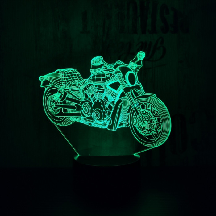 Motor 3  7 színű 3D led lámpa