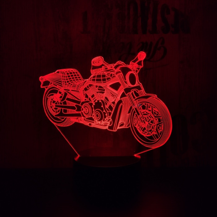 Motor 3  7 színű 3D led lámpa