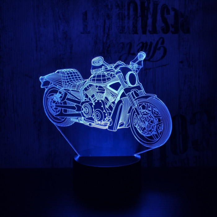 Motor 3  7 színű 3D led lámpa