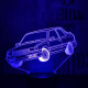 Autó  7 színű 3D led lámpa