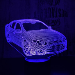 Autó 2 7 színű 3D led lámpa