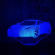 Sport autó  7 színű 3D led lámpa