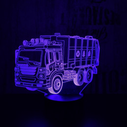 Kukásautó 7 színű 3D led lámpa