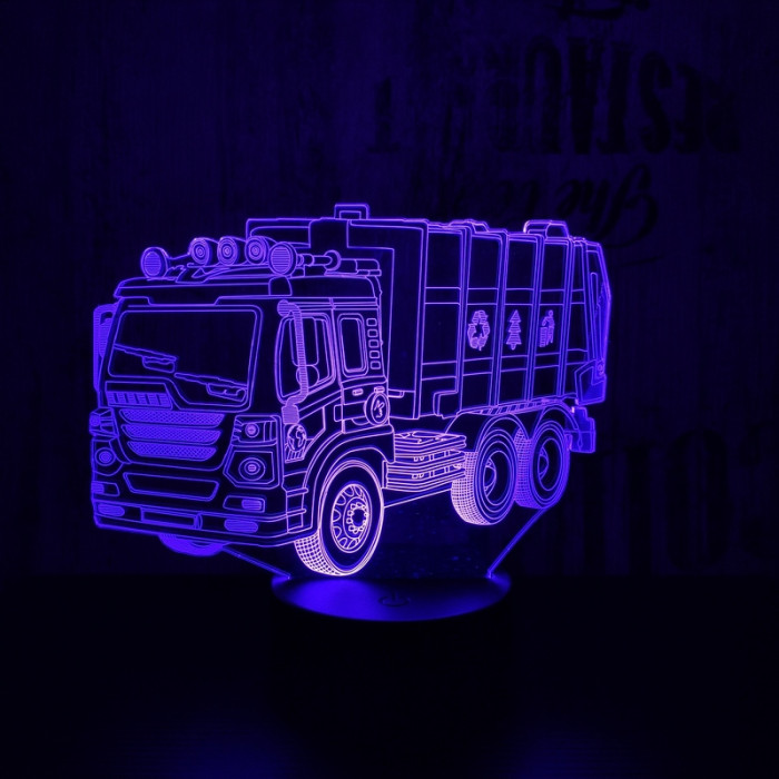 Kukásautó 7 színű 3D led lámpa