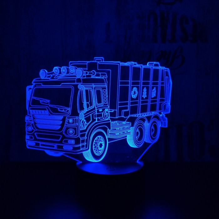 Kukásautó 7 színű 3D led lámpa