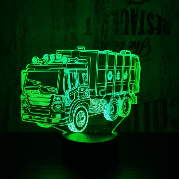 Kukásautó 7 színű 3D led lámpa