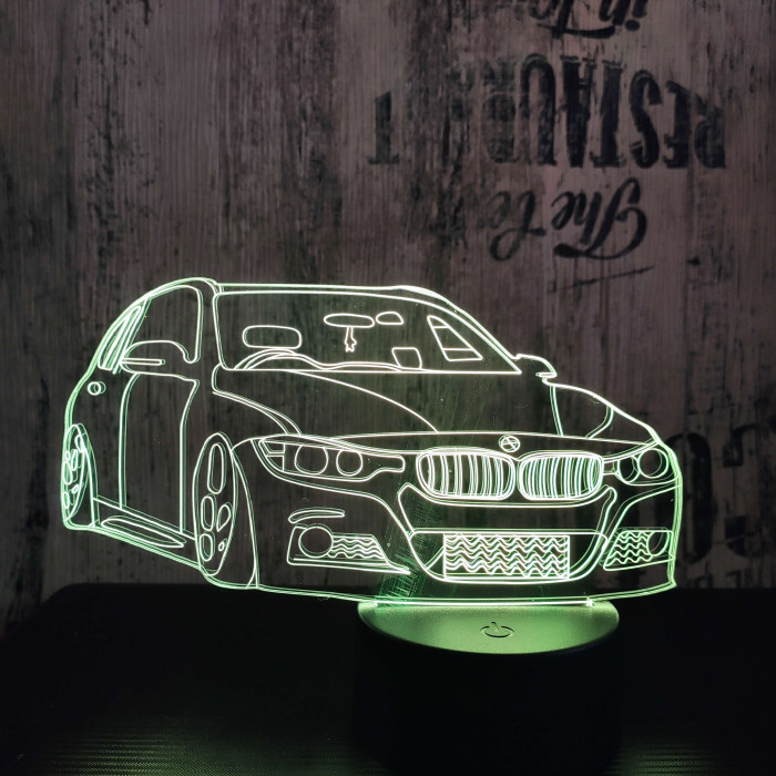 BMW autó 2 3D led lámpa