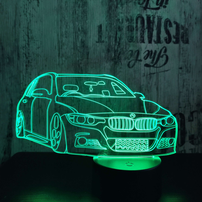 BMW autó 2 3D led lámpa