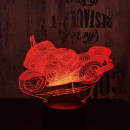 Motorkerékpár  7 színű  3D led lámpa