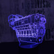 Autó motorblokk  7 színű 3D led lámpa