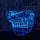Autó motorblokk  7 színű 3D led lámpa