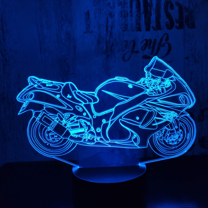 Motor 4  7 színű 3D led lámpa