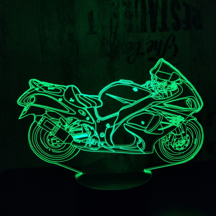 Motor 4  7 színű 3D led lámpa