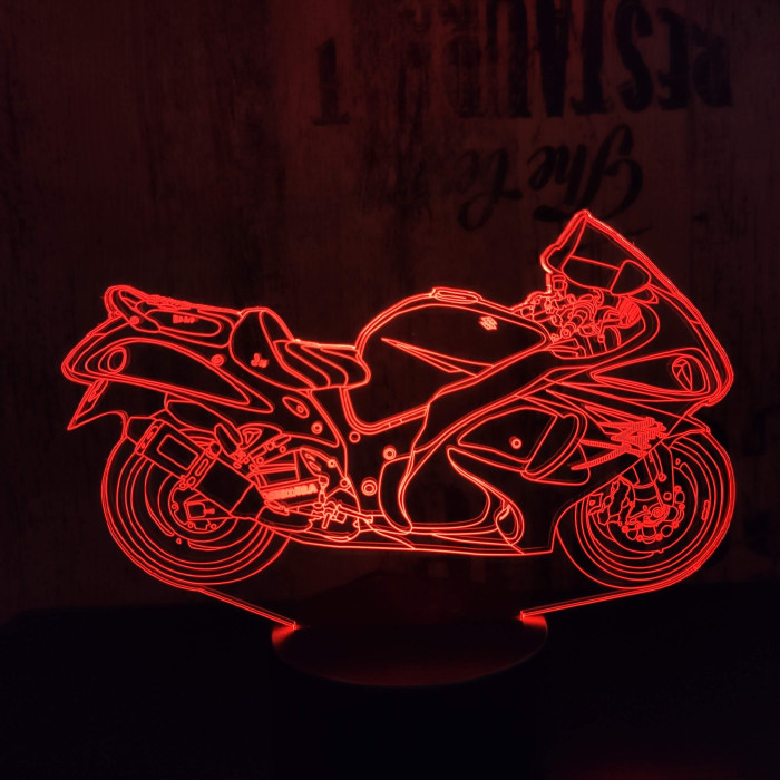 Motor 4  7 színű 3D led lámpa